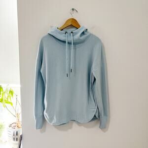Sweaty Betty Light Blue Funnel Neck Hoodie Sweatshirt Size Small
